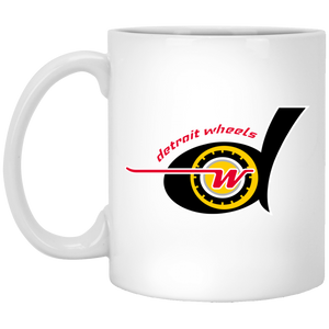 Detroit Wheels Mug 11 oz. White Glossy Ceramic WFL Football Team Detroit Wheels Mug 11 oz. White Glossy Ceramic WFL Football Team