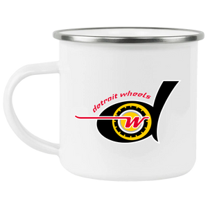 Detroit Wheels Camping Mug 12 oz. Enamel | WFL Football Team Detroit Wheels Camping Mug 12 oz. Enamel | WFL Football Team
