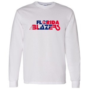 Florida Blazers Long Sleeve Shirt Classic WFL Football Team color White Florida Blazers Long Sleeve Shirt Classic WFL Football Team color White