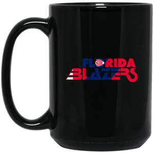 Florida Blazers Mug 15 oz. Black Glossy Ceramic WFL Football Team Florida Blazers Mug 15 oz. Black Glossy Ceramic WFL Football Team