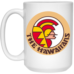 Hawaii Hawaiians Mug 15 oz. White Glossy Ceramic WFL Football Team Hawaii Hawaiians Mug 15 oz. White Glossy Ceramic WFL Football Team