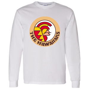 Hawaii Hawaiians Long Sleeve Shirt Classic WFL Football Team color White Hawaii Hawaiians Long Sleeve Shirt Classic WFL Football Team color White