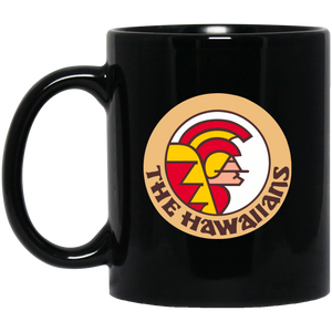Hawaii Hawaiians Mug 11 oz. Black Glossy Ceramic WFL Football Team Hawaii Hawaiians Mug 11 oz. Black Glossy Ceramic WFL Football Team