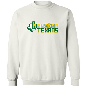 Houston Texans Sweatshirt Crewneck Pullover WFL Football Team color White Houston Texans Sweatshirt Crewneck Pullover WFL Football Team color White