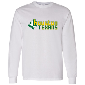Houston Texans Long Sleeve Shirt Classic WFL Football Team color White Houston Texans Long Sleeve Shirt Classic WFL Football Team color White