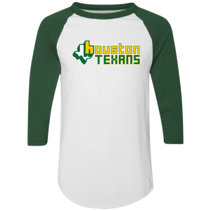 Houston Texans Raglan Shirt Colorblock WFL Football Team color White/Dark Green Houston Texans Raglan Shirt Colorblock WFL Football Team color White/Dark Green