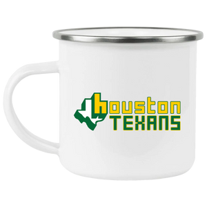 Houston Texans Camping Mug 12 oz. Enamel WFL Football Team Houston Texans Camping Mug 12 oz. Enamel WFL Football Team