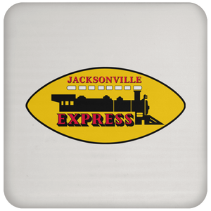 Jacksonville Express Drink Coaster WFL Football Team color White Jacksonville Express Drink Coaster WFL Football Team color White