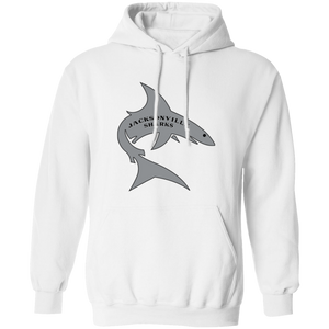 Jacksonville Sharks Hoodie Pullover Classic WFL Football Team color White Jacksonville Sharks Hoodie Pullover Classic WFL Football Team color White