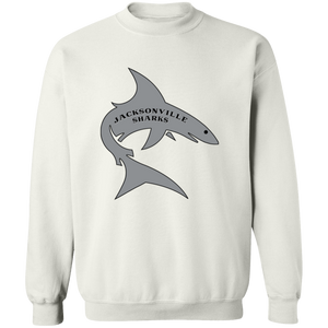 Jacksonville Sharks Sweatshirt Crewneck Pullover WFL Football Team color White Jacksonville Sharks Sweatshirt Crewneck Pullover WFL Football Team color White
