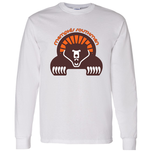 Memphis Southmen Long Sleeve Shirt Classic WFL Football Team color White Memphis Southmen Long Sleeve Shirt Classic WFL Football Team color White