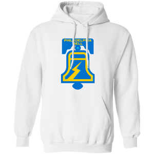 Philadelphia Bell Hoodie Pullover Classic WFL Football Team color White Philadelphia Bell Hoodie Pullover Classic WFL Football Team color White