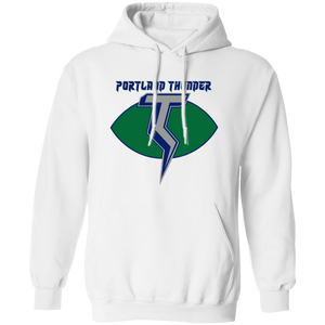 Portland Thunder Hoodie Pullover Classic WFL Football Team color White Portland Thunder Hoodie Pullover Classic WFL Football Team color White