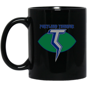 Portland Thunder Mug 11 oz. Black Glossy Ceramic WFL Football Team Portland Thunder Mug 11 oz. Black Glossy Ceramic WFL Football Team