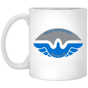 San Antonio Wings Mug 11 oz. White Glossy Ceramic WFL Football Team San Antonio Wings Mug 11 oz. White Glossy Ceramic WFL Football Team