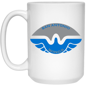 San Antonio Wings Mug 15 oz. White Glossy Ceramic WFL Football Team San Antonio Wings Mug 15 oz. White Glossy Ceramic WFL Football Team