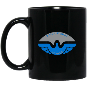 San Antonio Wings Mug 11 oz. Black Glossy Ceramic WFL Football Team San Antonio Wings Mug 11 oz. Black Glossy Ceramic WFL Football Team