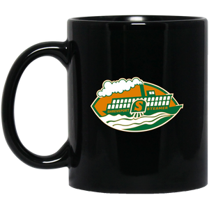 Shreveport Steamer Mug 11 oz. Black Glossy Ceramic WFL Football Team Shreveport Steamer Mug 11 oz. Black Glossy Ceramic WFL Football Team