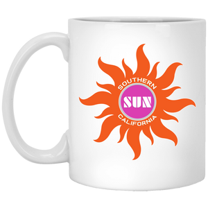 Southern California Sun Mug 11 oz. White Glossy Ceramic WFL Football Team Southern California Sun Mug 11 oz. White Glossy Ceramic WFL Football Team