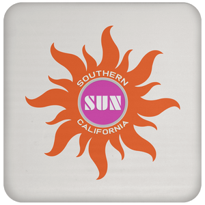 Southern California Sun Drink Coaster WFL Football Team color White Southern California Sun Drink Coaster WFL Football Team color White