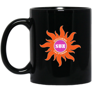 Southern California Sun Mug 11 oz. Black Glossy Ceramic WFL Football Team Southern California Sun Mug 11 oz. Black Glossy Ceramic WFL Football Team