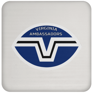 Virginia Ambassadors Drink Coaster WFL Football Team color White Virginia Ambassadors Drink Coaster WFL Football Team color White
