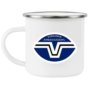 Virginia Ambassadors Camping Mug 12 oz. Enamel WFL Football Team Virginia Ambassadors Camping Mug 12 oz. Enamel WFL Football Team