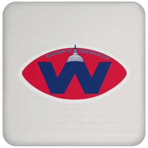 Washington Ambassadors Drink Coaster WFL Football Team color White Washington Ambassadors Drink Coaster WFL Football Team color White