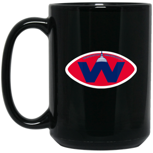 Washington Ambassadors Mug 15 oz. Black Glossy Ceramic WFL Football Team Washington Ambassadors Mug 15 oz. Black Glossy Ceramic WFL Football Team