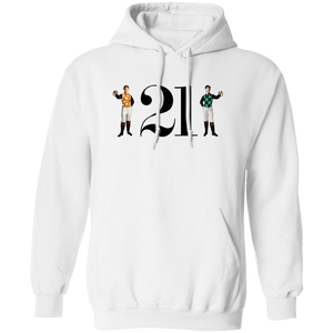 21 Club Hoodie Pullover Classic New York City Nightclub Fashion color White