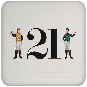21 Club Drink Coaster Table Pad New York City Nightclub color White 21 Club Drink Coaster Table Pad New York City Nightclub color White