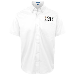 21 Club Twill Shirt Short Sleeve New York City Nightclub color White 21 Club Twill Shirt Short Sleeve New York City Nightclub color White