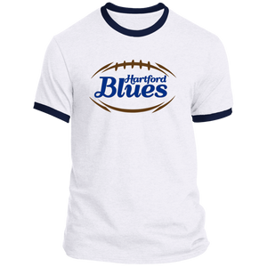 Hartford Blues Ringer T-shirt Cotton NFL Football Team color White/Royal Blue Hartford Blues Ringer T-shirt Cotton NFL Football Team color White/Royal Blue