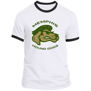 Memphis Hound Dogs Ringer T-shirt Cotton NFL Football Team color White/Black Memphis Hound Dogs Ringer T-shirt Cotton NFL Football Team color White/Black