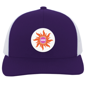 Southern California Sun Trucker Cap Snapback WFL Football Team Headwear color Purple/White Southern California Sun Trucker Cap Snapback WFL Football Team Headwear color Purple/White