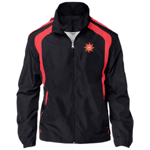 Southern California Sun Raglan Jacket Colorblock WFL Football Team color Black/Red Southern California Sun Raglan Jacket Colorblock WFL Football Team color Black/Red