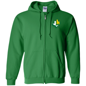 Houston Texans Full Zip Hoodie WFL Football Team color Irish Green