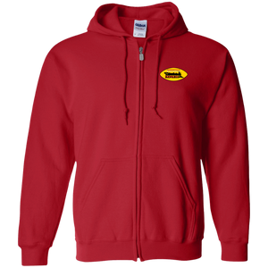 Jacksonville Express Full Zip Hoodie WFL Football Team color Red Jacksonville Express Full Zip Hoodie WFL Football Team color Red