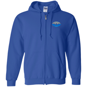 San Antonio Wings Full Zip Hoodie - WFL Football Team color Royal Blue