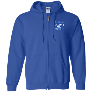 Toronto Huskies Full Zip Hoodie NBA Basketball Team color Royal Blue