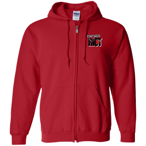 Chicago Riot Full Zip Hoodie MISL Soccer Team color Red Chicago Riot Full Zip Hoodie MISL Soccer Team color Red