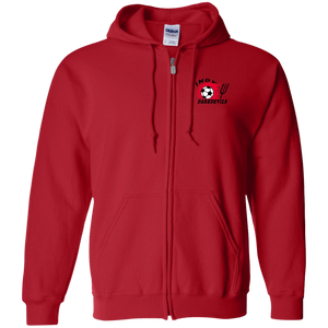 Indianapolis Daredevils Full Zip Hoodie ASL Soccer Team color Red Indianapolis Daredevils Full Zip Hoodie ASL Soccer Team color Red