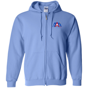 Miami Americans Full Zip Hoodie ASL Soccer Team color Carolina Blue Miami Americans Full Zip Hoodie ASL Soccer Team color Carolina Blue