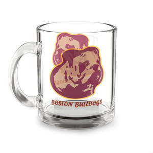 Boston Bulldogs NFL Glass Mug 10oz - NFL Football Team Boston Bulldogs NFL Glass Mug 10oz - NFL Football Team