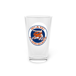 Miami Floridians Pint Beer Glass 16 oz ABA Basketball Team Drinkware Collectible Miami Floridians Pint Beer Glass 16 oz ABA Basketball Team Drinkware Collectible