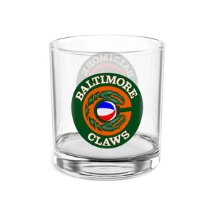 Baltimore Claws Rocks Whisky Glass 10 Ounce ABA Basketball Team Drinkware Collectible Baltimore Claws Rocks Whisky Glass 10 Ounce ABA Basketball Team Drinkware Collectible