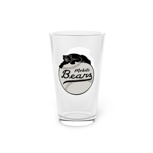Mobile Black Bears Pint Beer Glass 16 Ounce Negro Leagues Baseball Team Collectible Drinkware Mobile Black Bears Pint Beer Glass 16 Ounce Negro Leagues Baseball Team Collectible Drinkware
