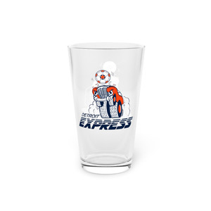 Detroit Express Pint Beer Glass 16 Ounce NASL Soccer Team Collectible Drinkware Detroit Express Pint Beer Glass 16 Ounce NASL Soccer Team Collectible Drinkware
