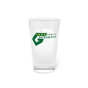 New York Generals Pint Beer Glass 16 Ounce NASL Soccer Team Collectible Drinkware New York Generals Pint Beer Glass 16 Ounce NASL Soccer Team Collectible Drinkware