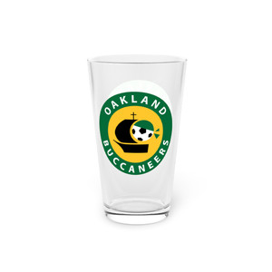 Oakland Buccaneers Pint Beer Glass 16 Ounce ASL Soccer Team Collectible Drinkware Oakland Buccaneers Pint Beer Glass 16 Ounce ASL Soccer Team Collectible Drinkware